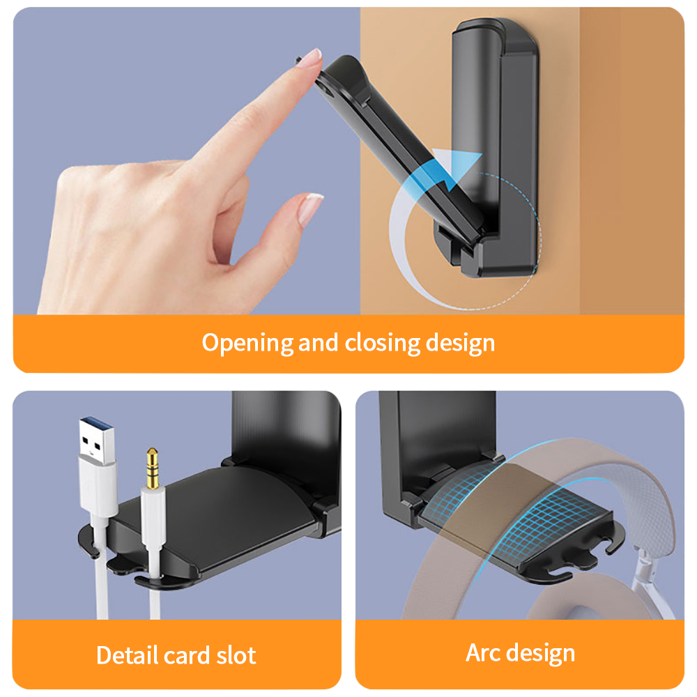 Controller Stand Holder - Headset lipat dengan dudukan berdiri, headphone