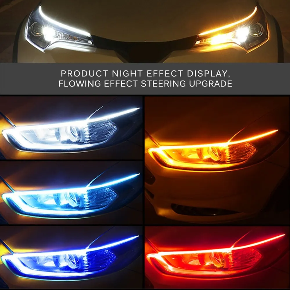 Led Gaming Light Strip - Lampu depan mobil, 2 buah DRL