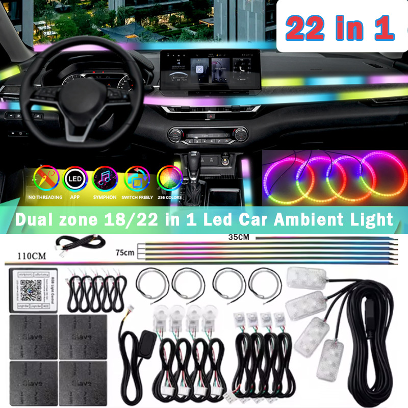 Led Gaming Light Strip - Lampu Led akrilik 18/22 dalam 1,
