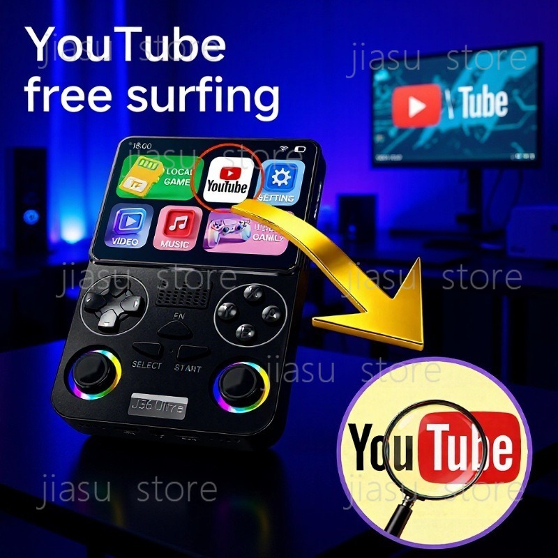 Handheld Gaming Console Youtube - Konsol Game Genggam J36 Ultra Sistem