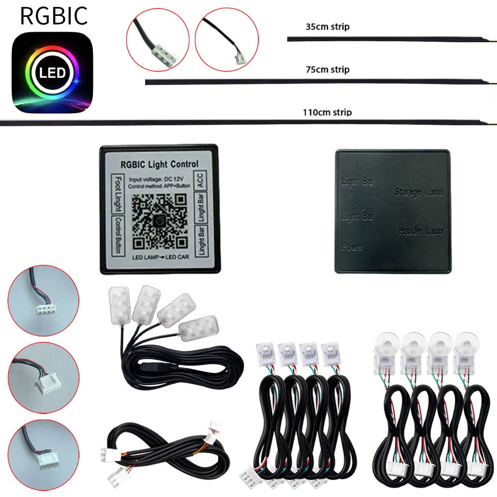 Led Gaming Light Strip - Penuh warna Streamer Symphony RGBIC lampu