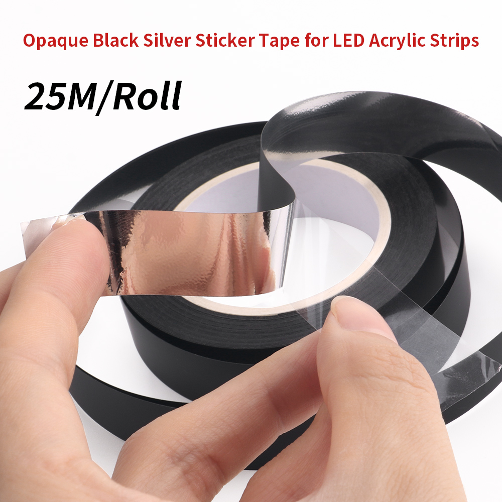 Led Gaming Light Strip - Stiker hitam matte 25M/rol pita stiker
