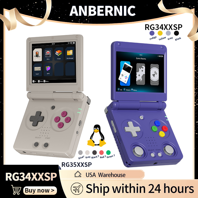 Anbernic RG34XXSP RG35XXSP Kon - Gaming Console Deals ulasan dan harga