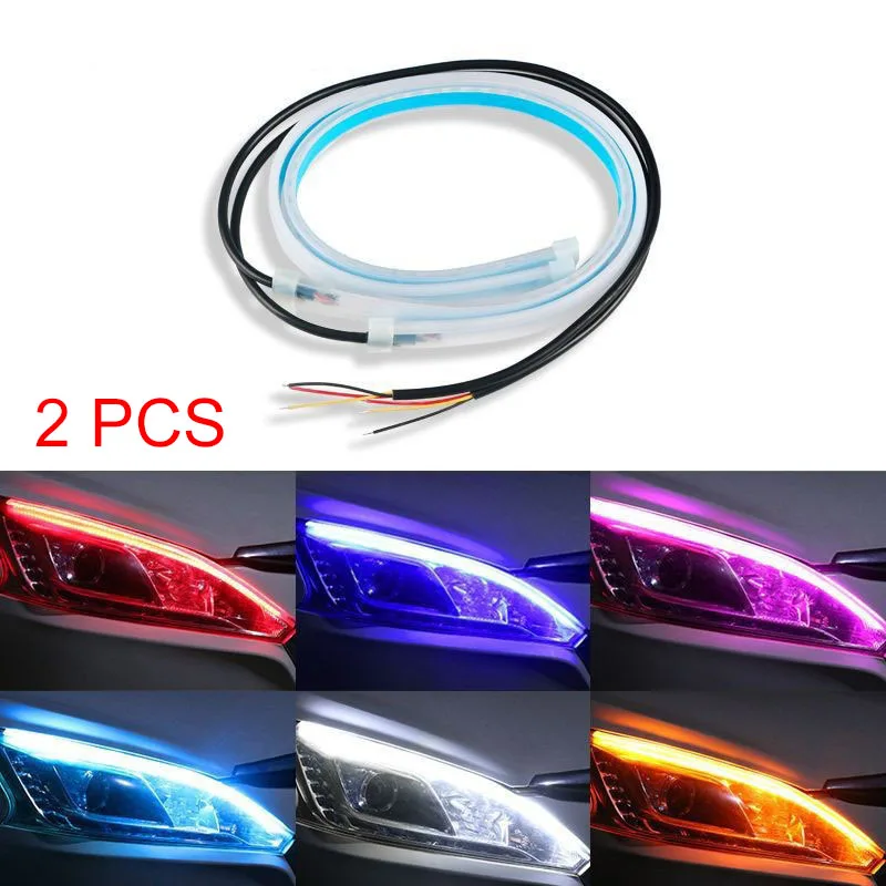 Lampu depan mobil, 2 buah DRL  - Led Gaming Light Strip ulasan dan harga