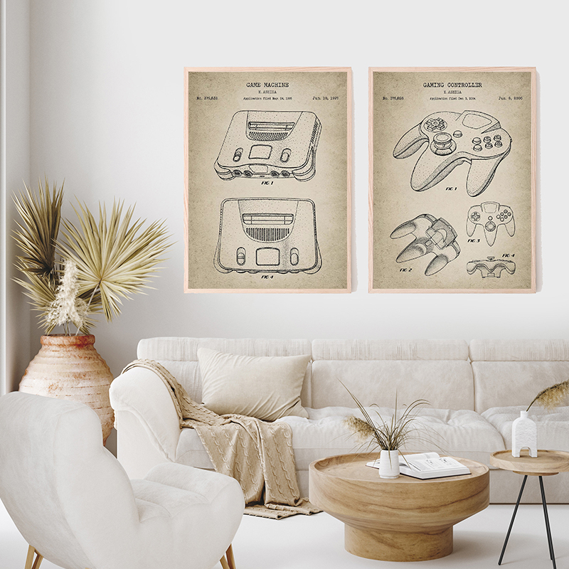 Poster Cetak Konsol Game Vinta - Gaming Console Picture ulasan dan harga