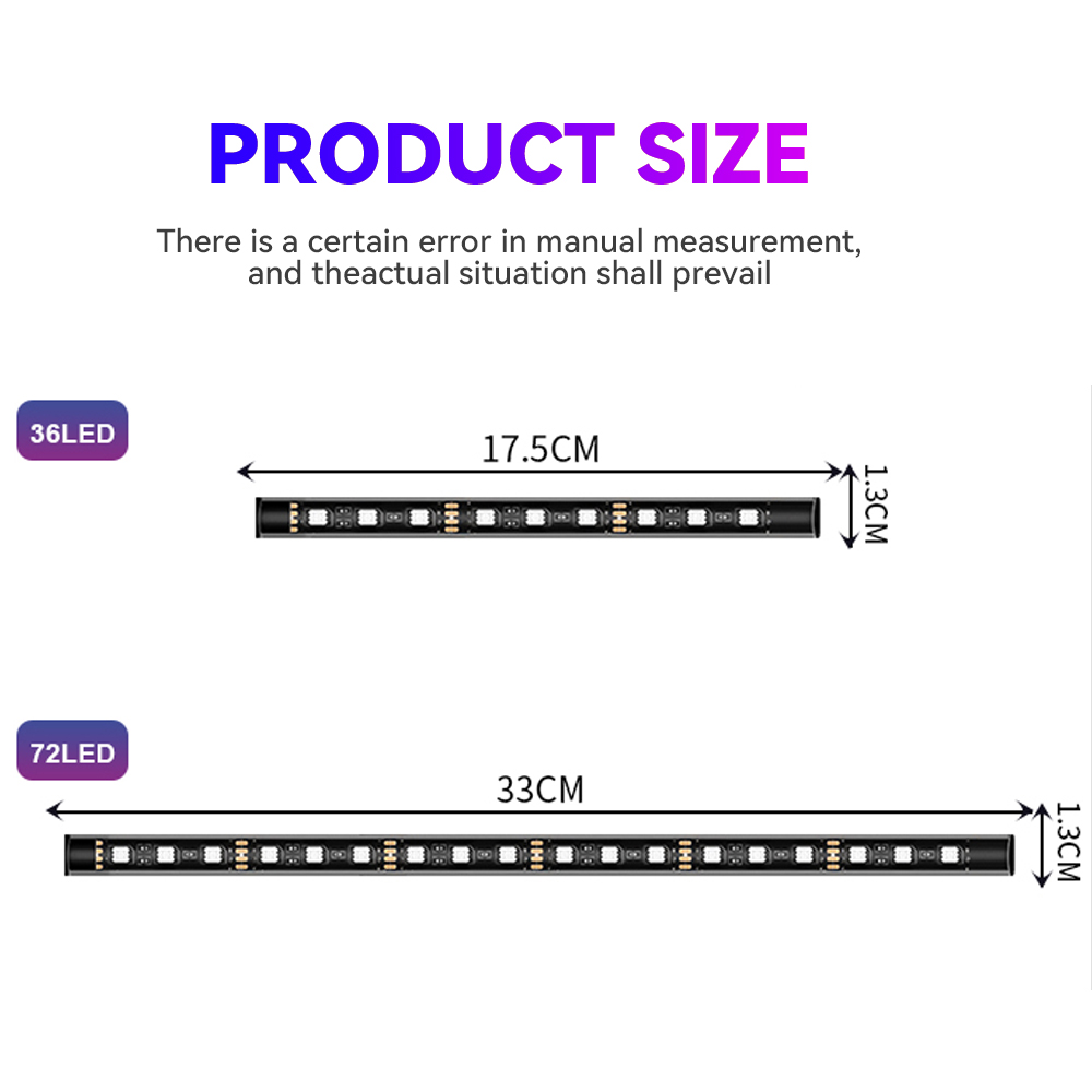 Lampu dekorasi mobil, 12V 4IN1 - Led Gaming Light Strip ulasan dan harga