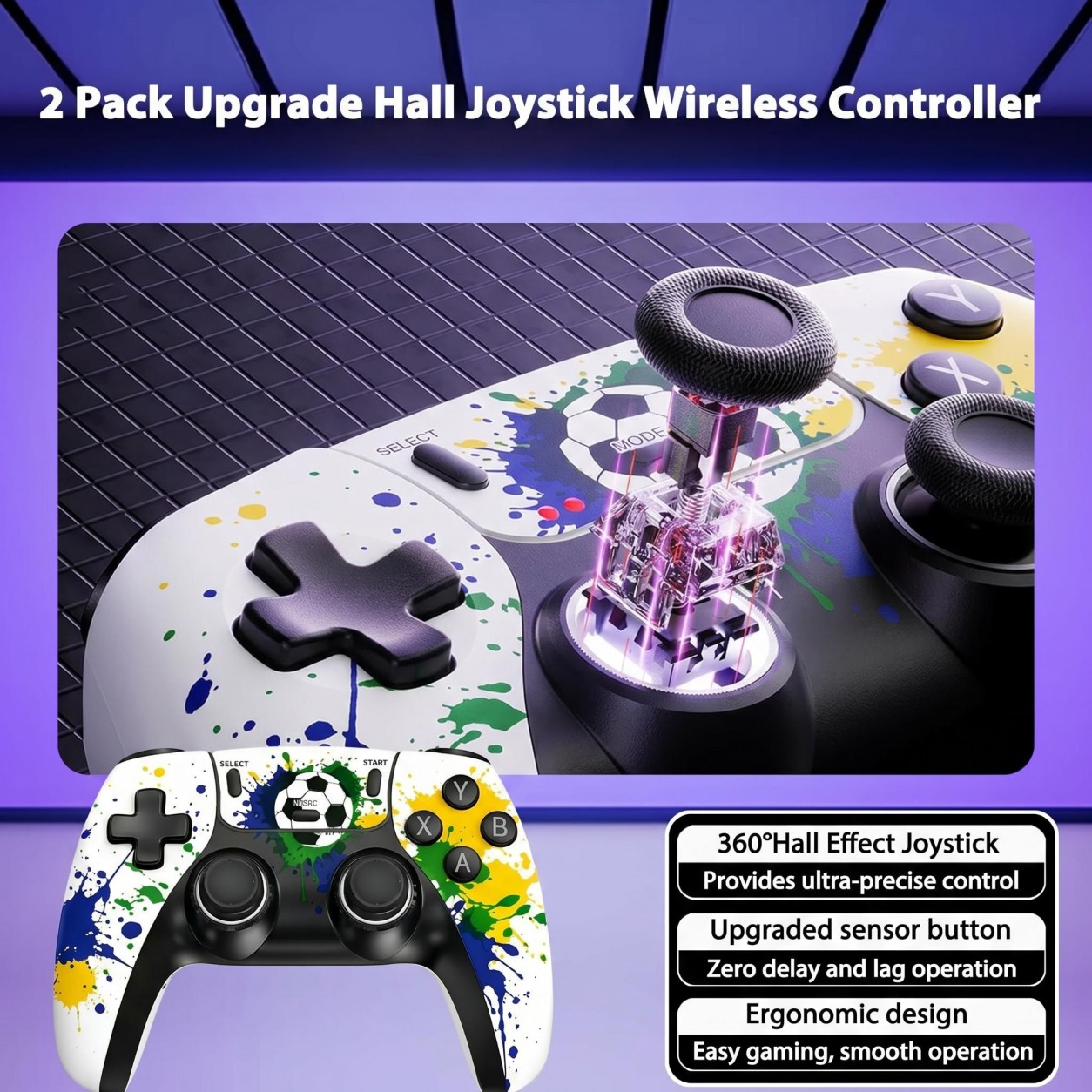 Pengontrol Game Nirkabel Pola  - Gaming Console Kids ulasan dan harga