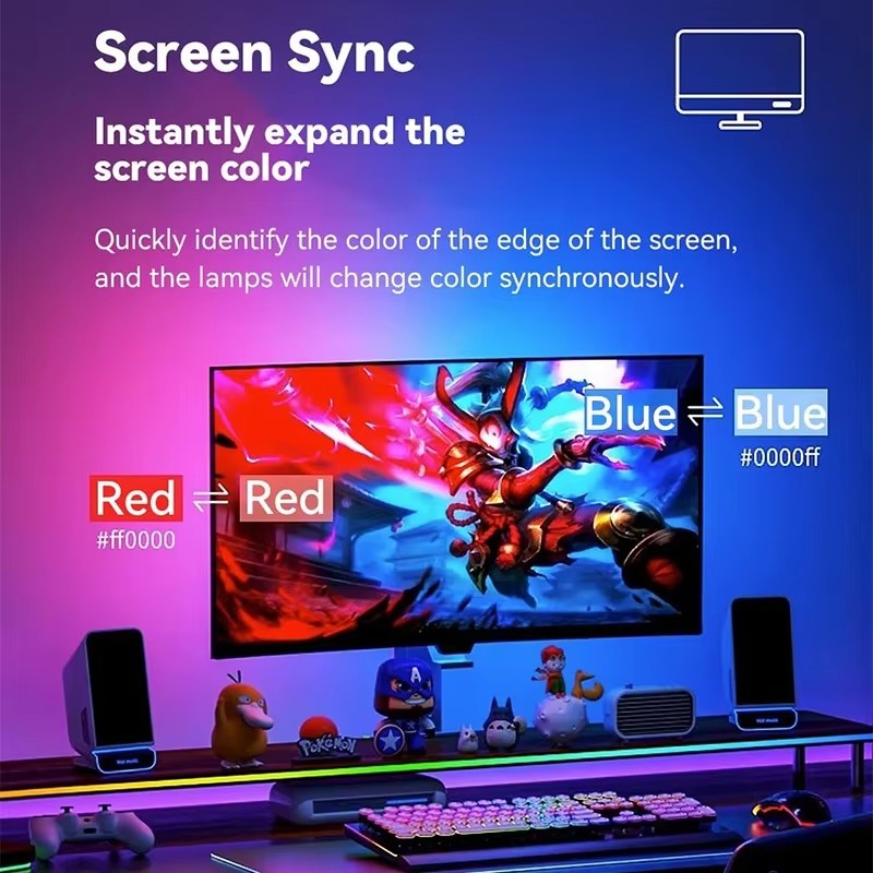 Lampu Gaming RGB Strip Lampu L - Led Gaming Light Strip ulasan dan harga