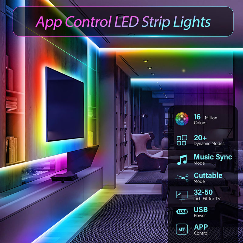 Strip LED RGB USB SMD3535 deng - Led Gaming Light Strip ulasan dan harga
