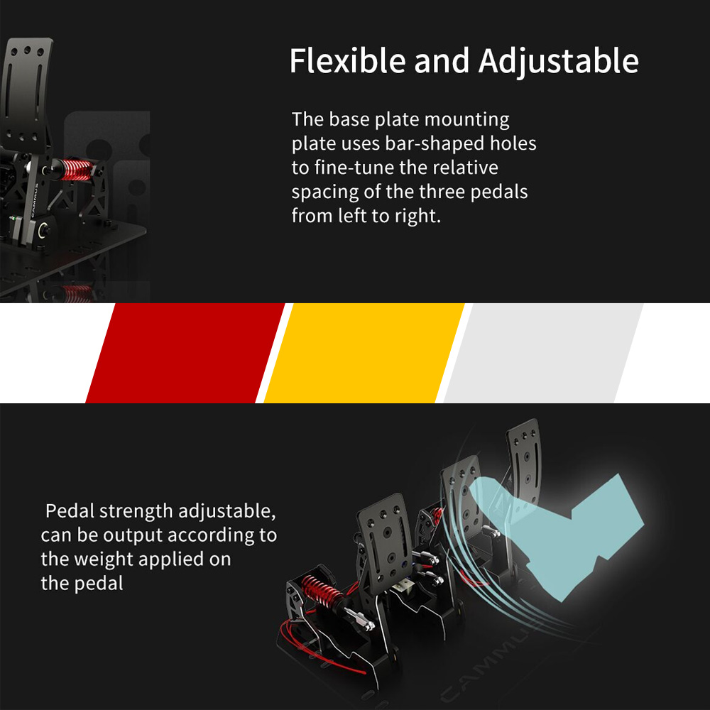 Pedal muatan sel CAMMUS, Pedal - Racing Pedal Set ulasan dan harga